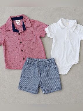 12m Baby Boy Outfit Bundle Cat & Jack Carter’s americana Occasion Preppy Beach